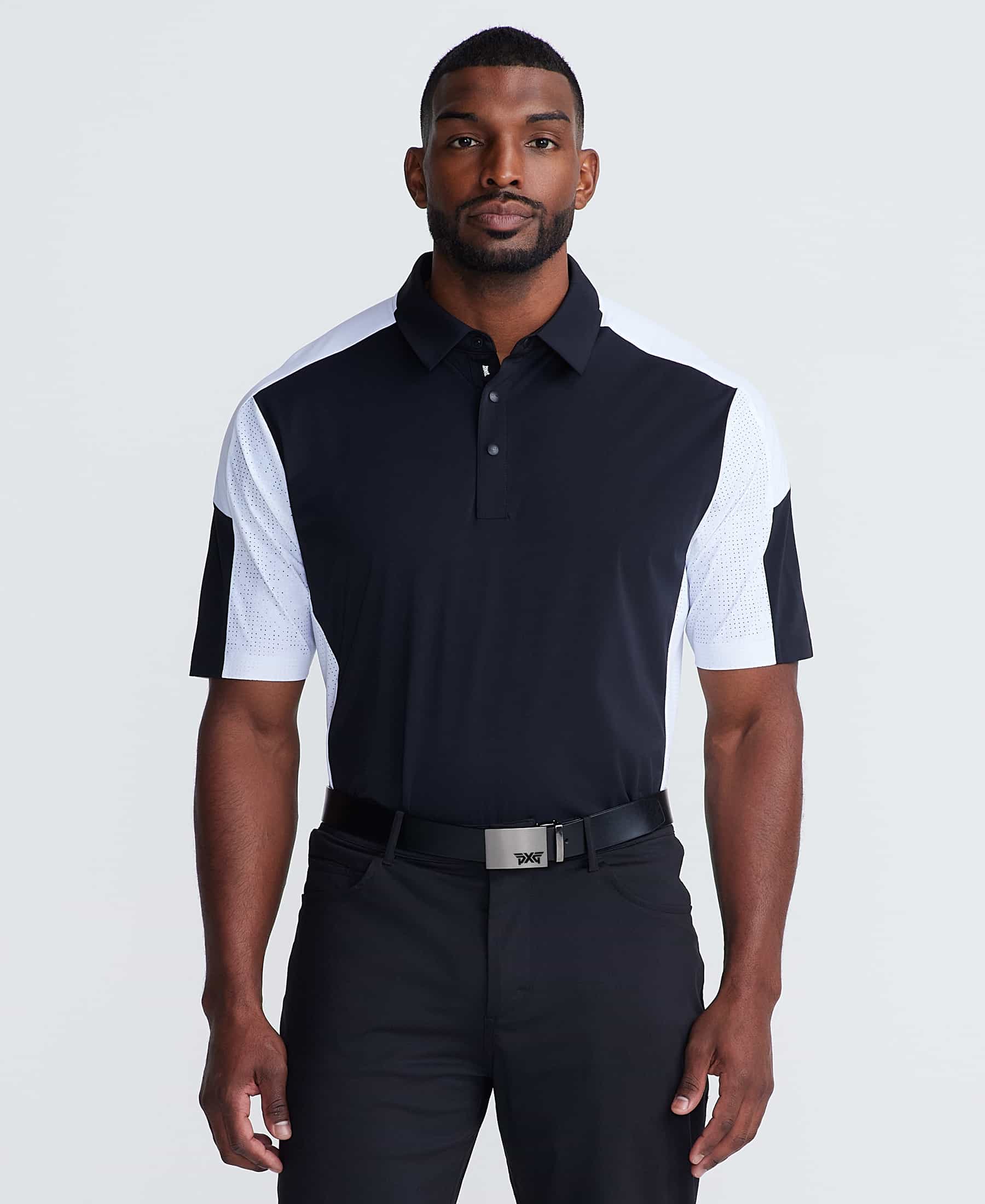 man wearing pxg polo